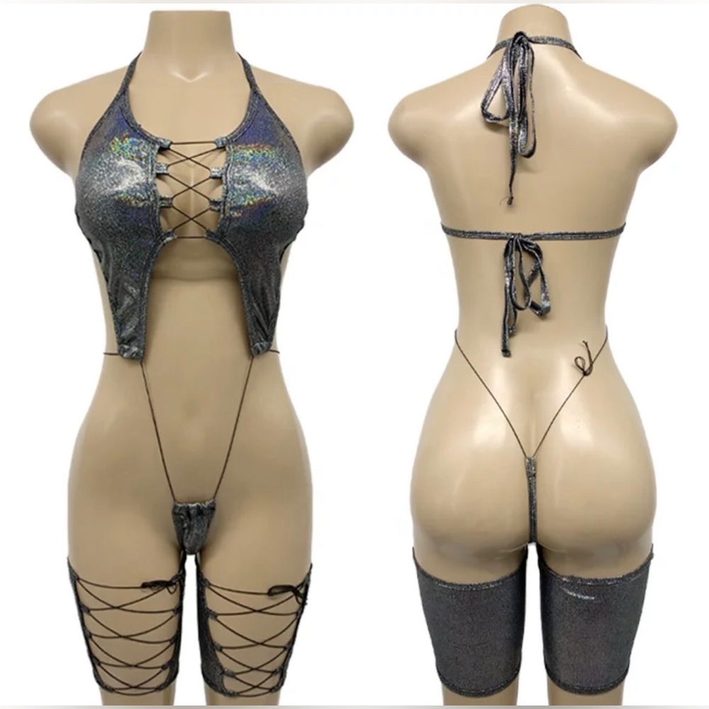 Exotic Dancewear Stripper Outfit Lingerie Set